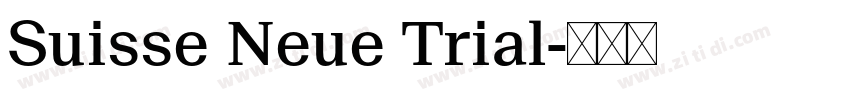 Suisse Neue Trial字体转换